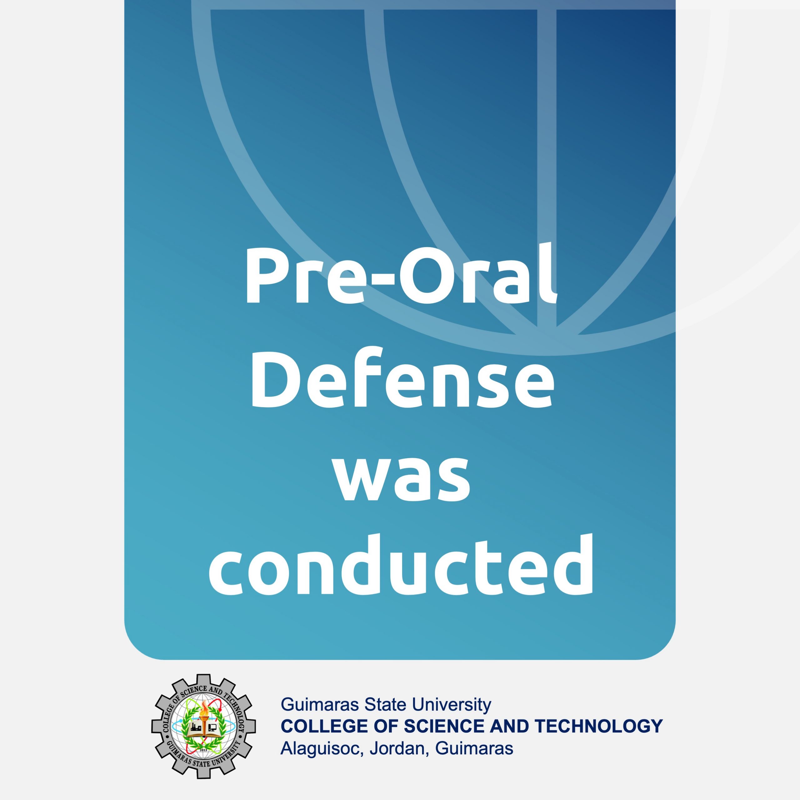 CST CONDUCTED PRE-ORAL DEFENSE