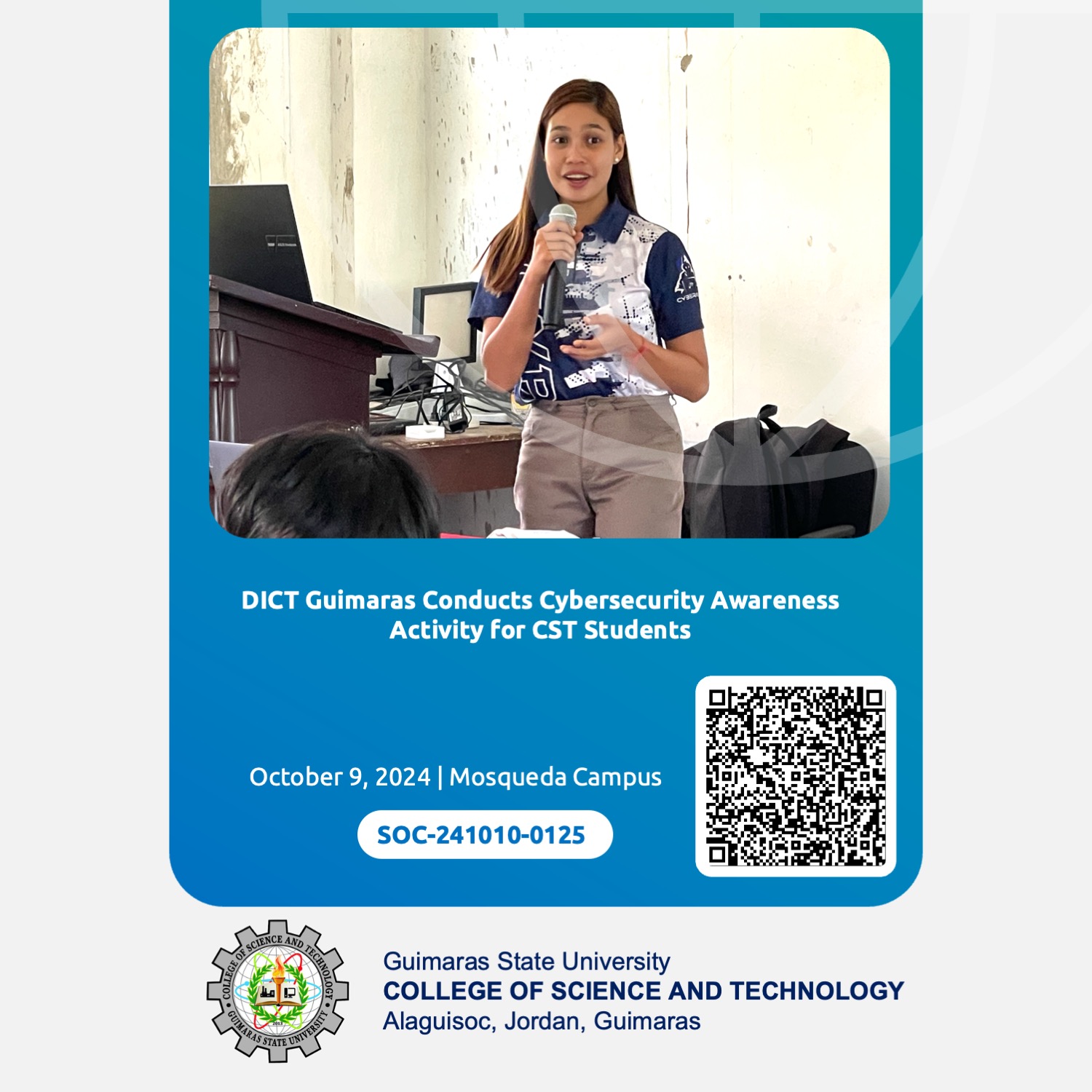 DICT Guimaras Conducts Cybersecurity Awareness Activity for CST Students