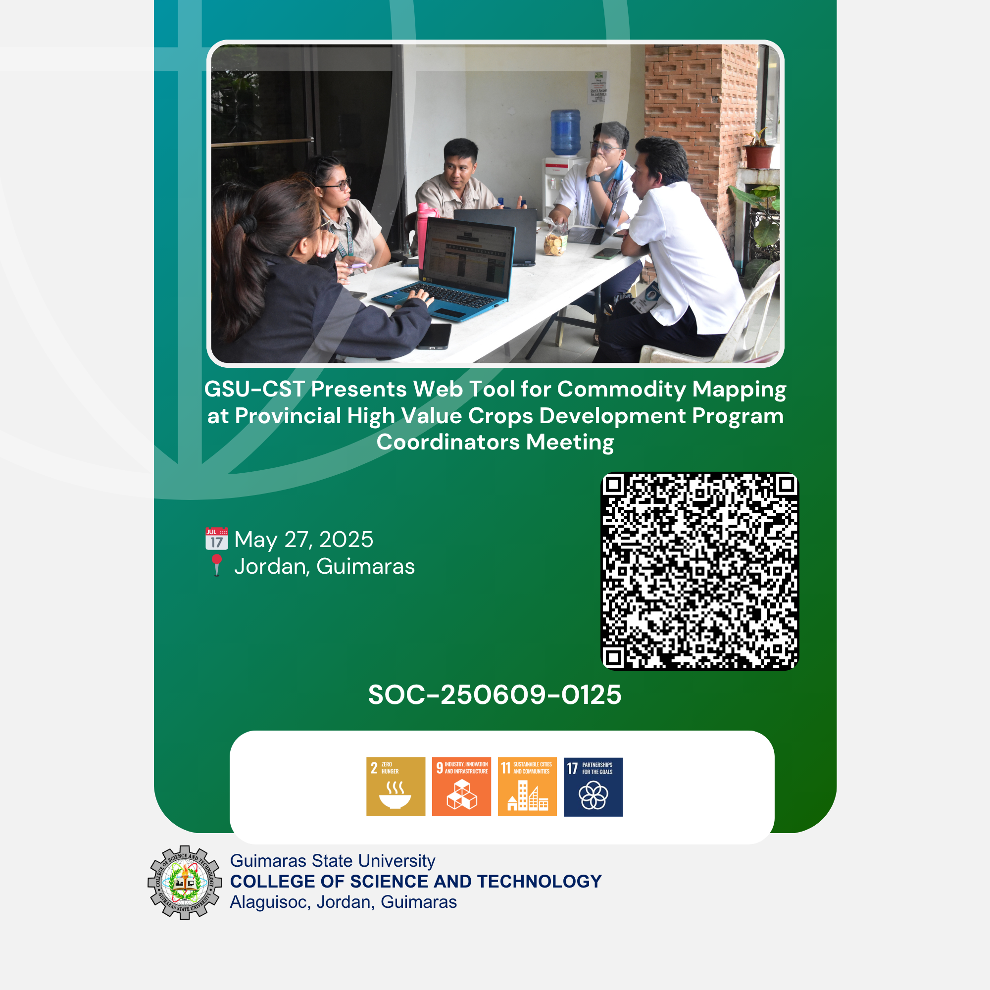 GSU-CST Presents Web Tool for Commodity Mapping at Provincial High Value Crops Development Program Coordinators Meeting