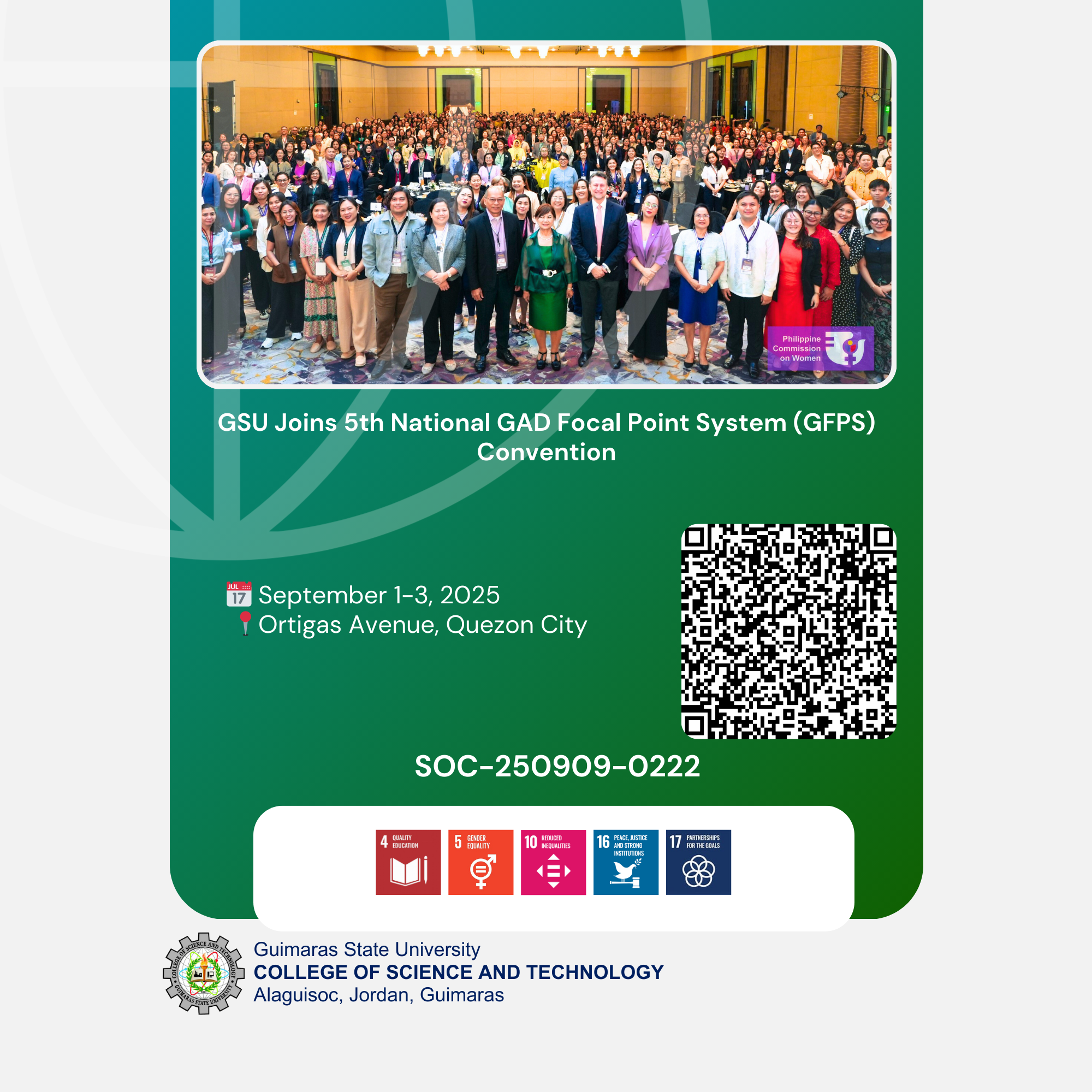 GSU Joins 5th National GAD Focal Point System (GFPS) Convention