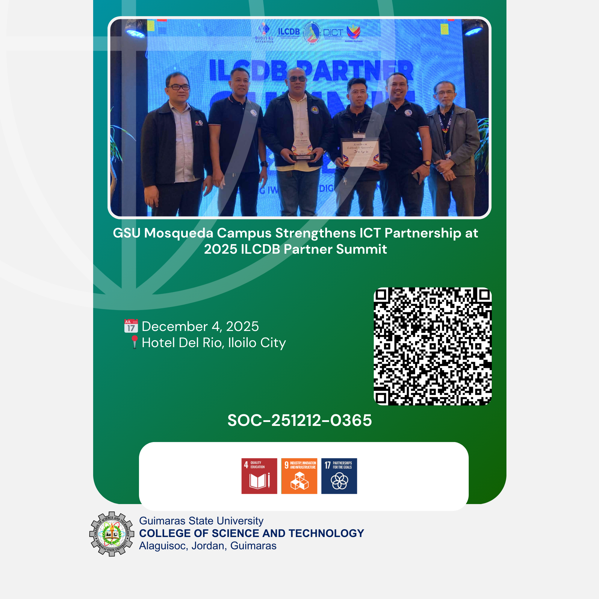 GSU Mosqueda Campus Strengthens ICT Partnership at 2025 ILCDB Partner Summit