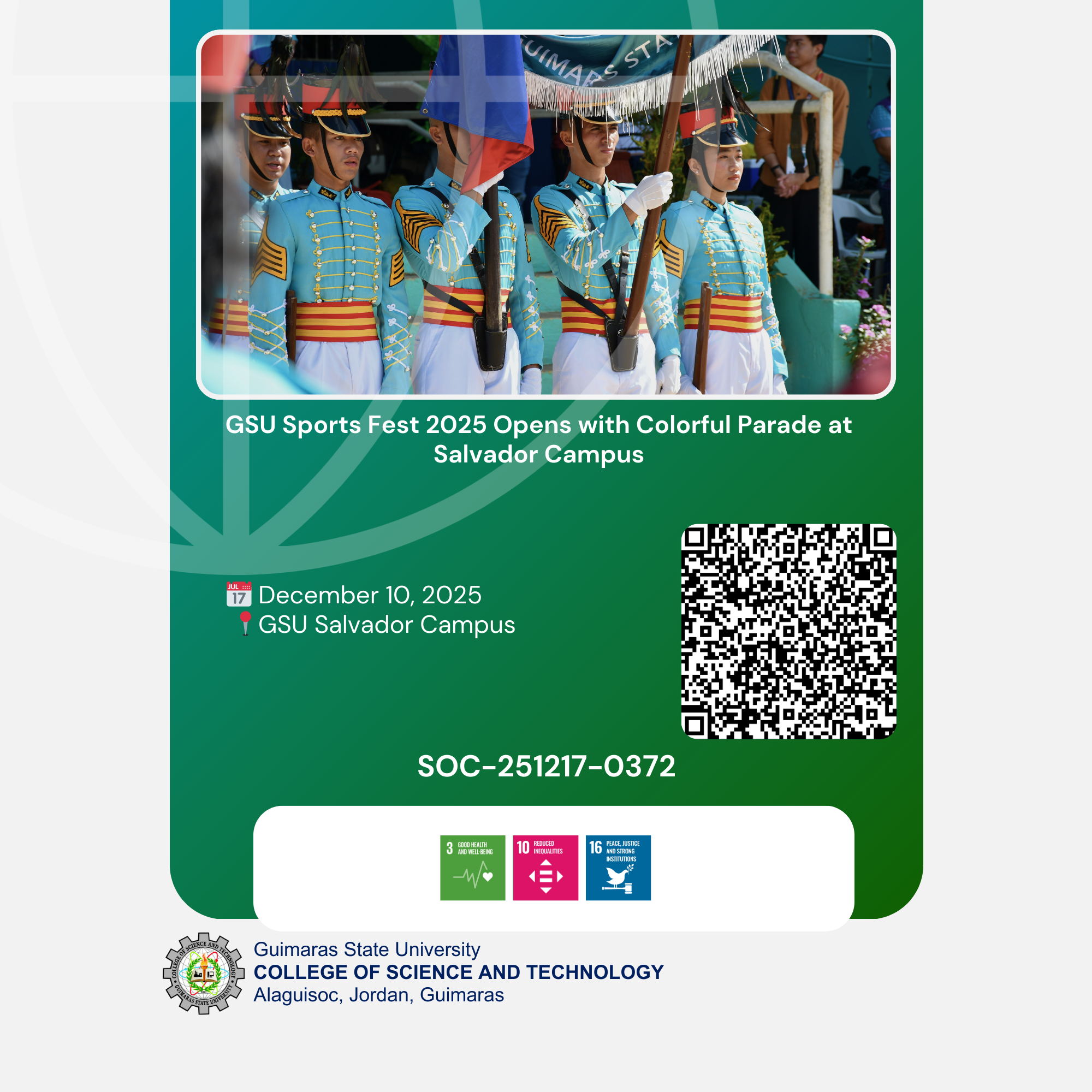 GSU Sports Fest 2025 Opens with Colorful Parade at Salvador Campus