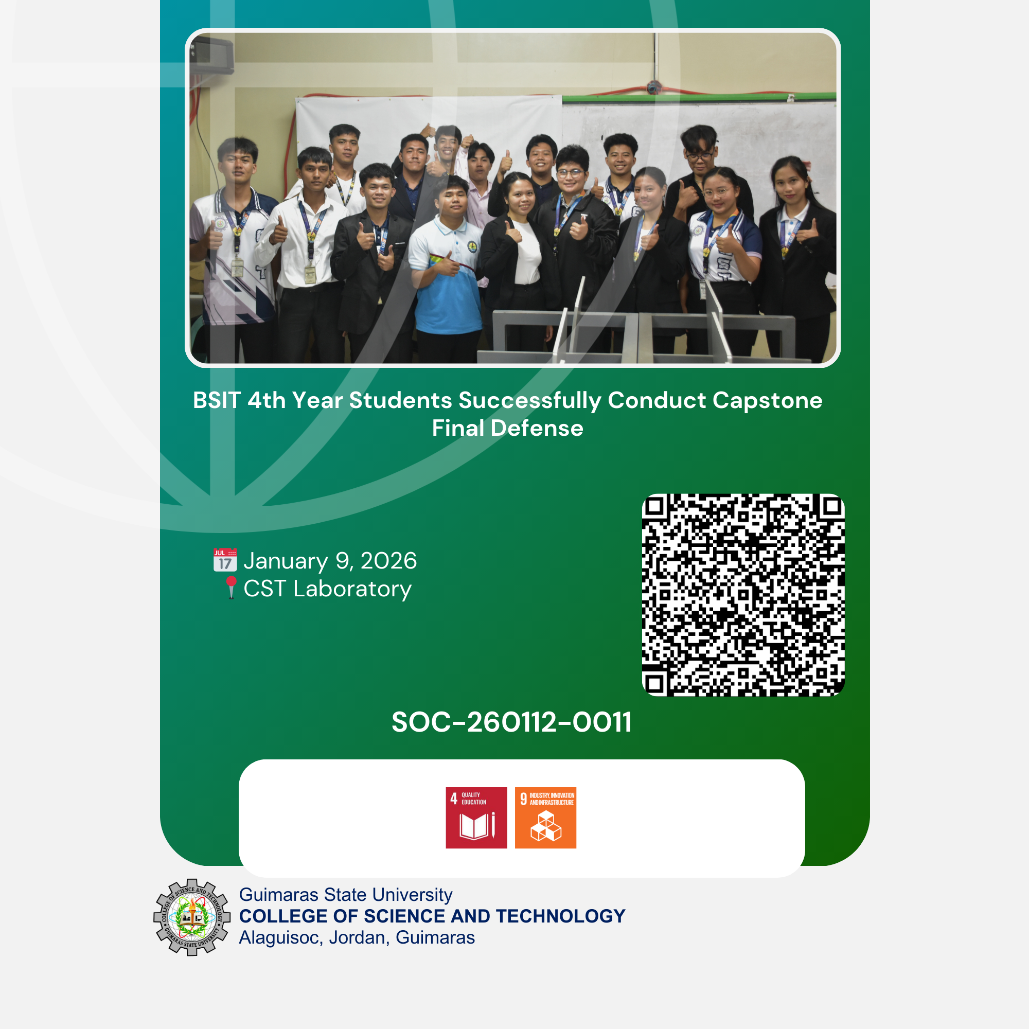 BSIT and BSIS 4th Year Students Successfully Conduct Capstone Final Defense