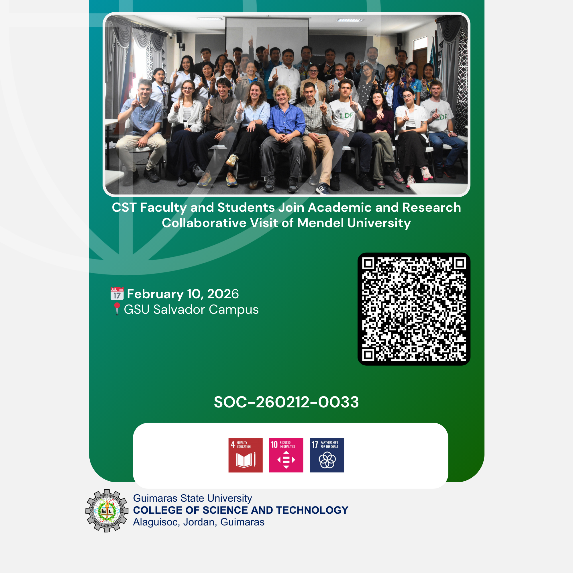 CST Faculty and Students Join Academic and Research Collaborative Visit of Mendel University