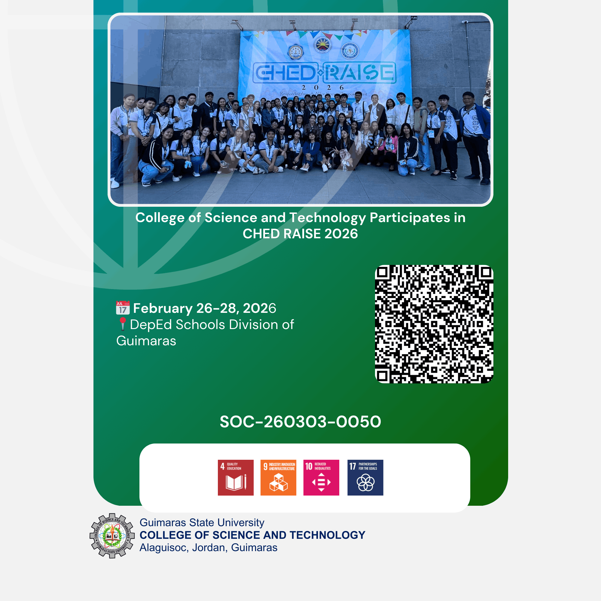 CST Participates in CHED RAISE 2026