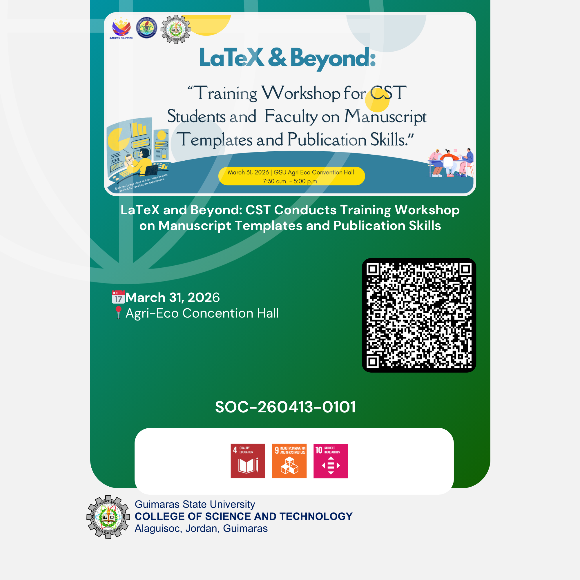 LaTeX and Beyond: CST Conducts Training Workshop on Manuscript Templates and Publication Skills