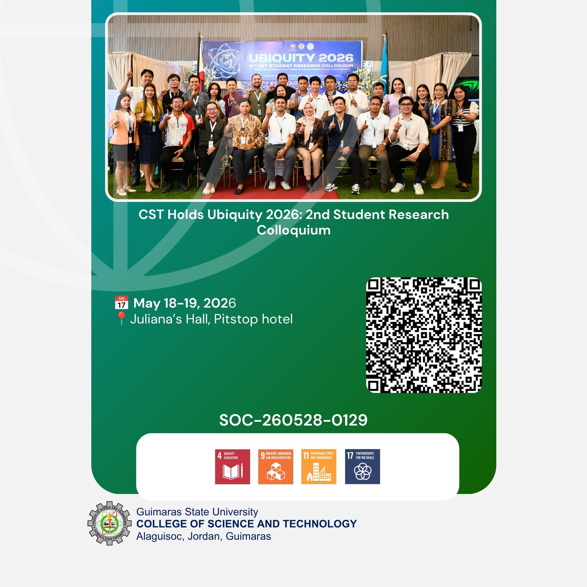 CST Holds Ubiquity 2026: 2nd Student Research Colloquium