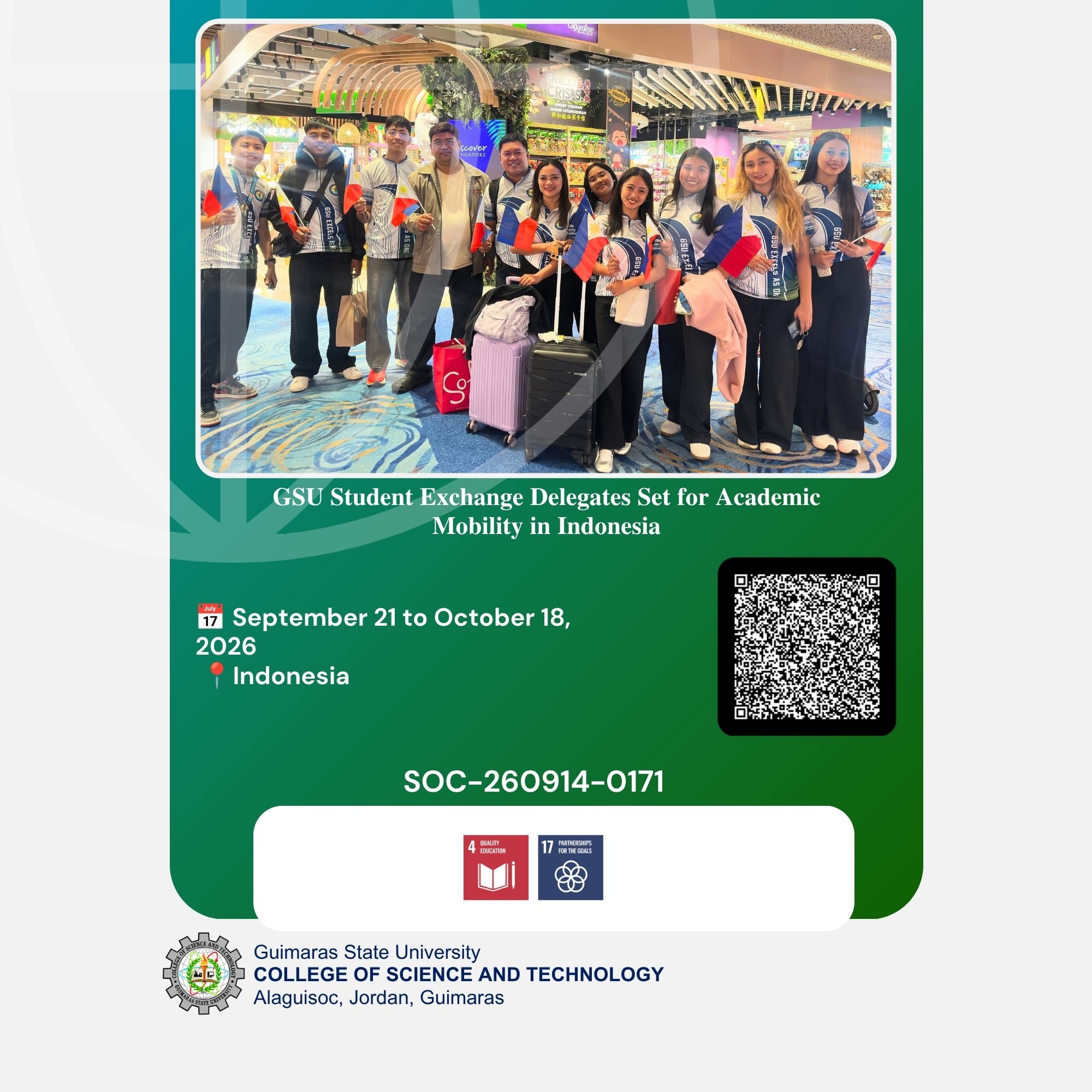 𝐆𝐒𝐔 𝐒𝐭𝐮𝐝𝐞𝐧𝐭 𝐄𝐱𝐜𝐡𝐚𝐧𝐠𝐞 𝐃𝐞𝐥𝐞𝐠𝐚𝐭𝐞𝐬 𝐒𝐞𝐭 𝐟𝐨𝐫 𝐀𝐜𝐚𝐝𝐞𝐦𝐢𝐜 𝐌𝐨𝐛𝐢𝐥𝐢𝐭𝐲 𝐢𝐧 𝐈𝐧𝐝𝐨𝐧𝐞𝐬𝐢𝐚