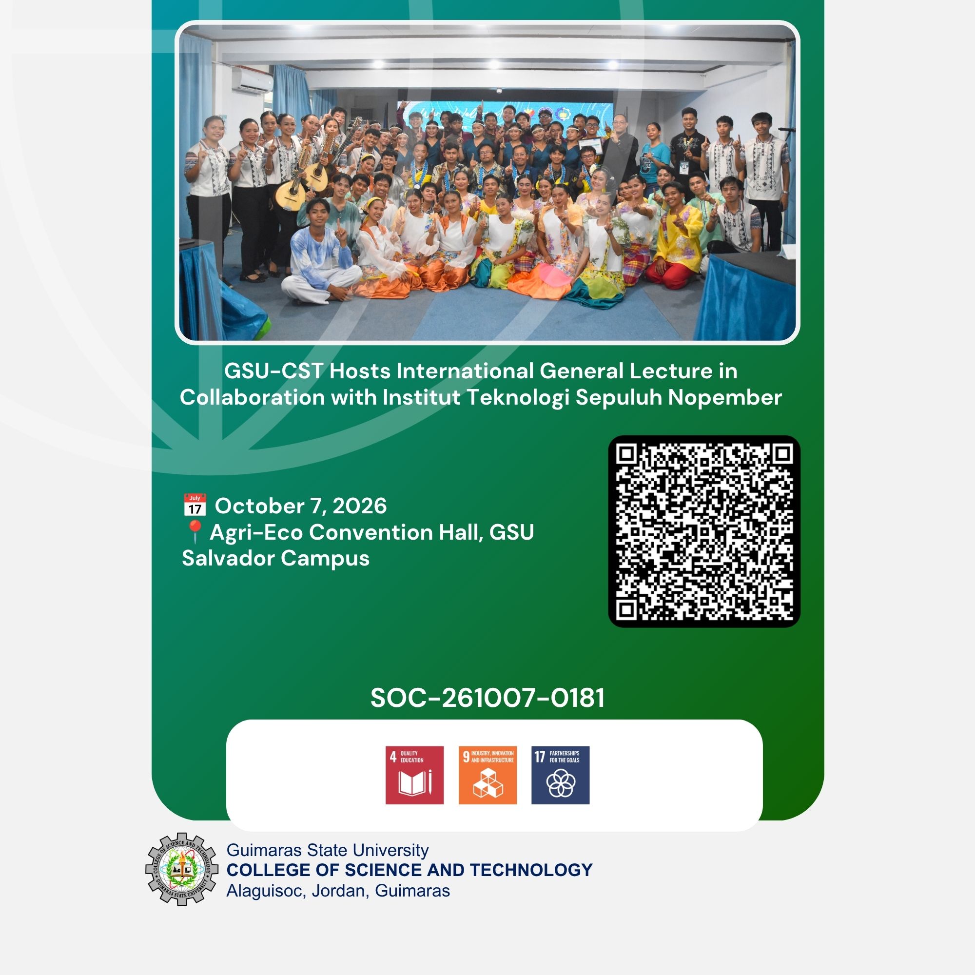 GSU-CST Hosts International General Lecture in Collaboration with Institut Teknologi Sepuluh Nopember
