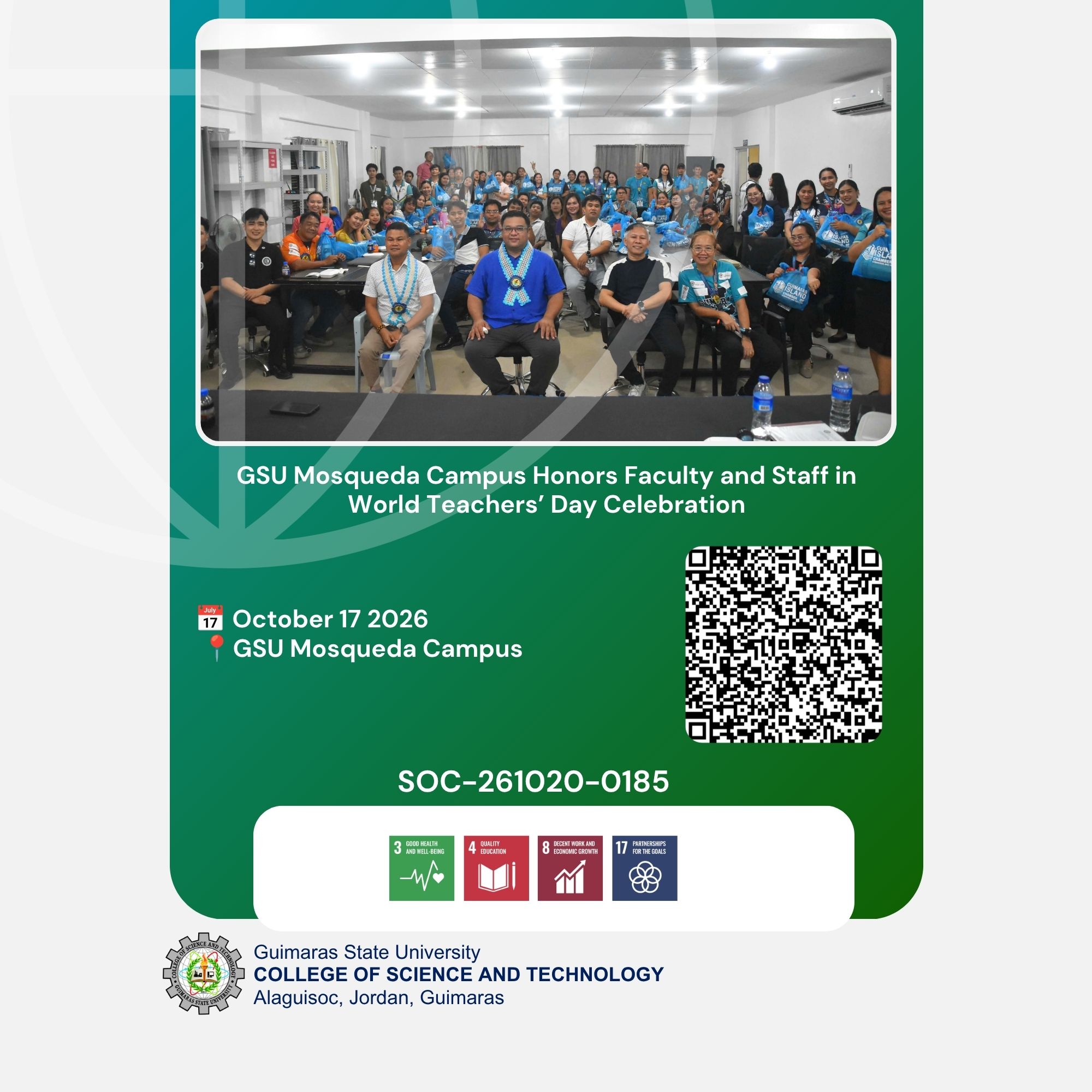 GSU Mosqueda Campus Honors Faculty and Staff in World Teachers’ Day Celebration