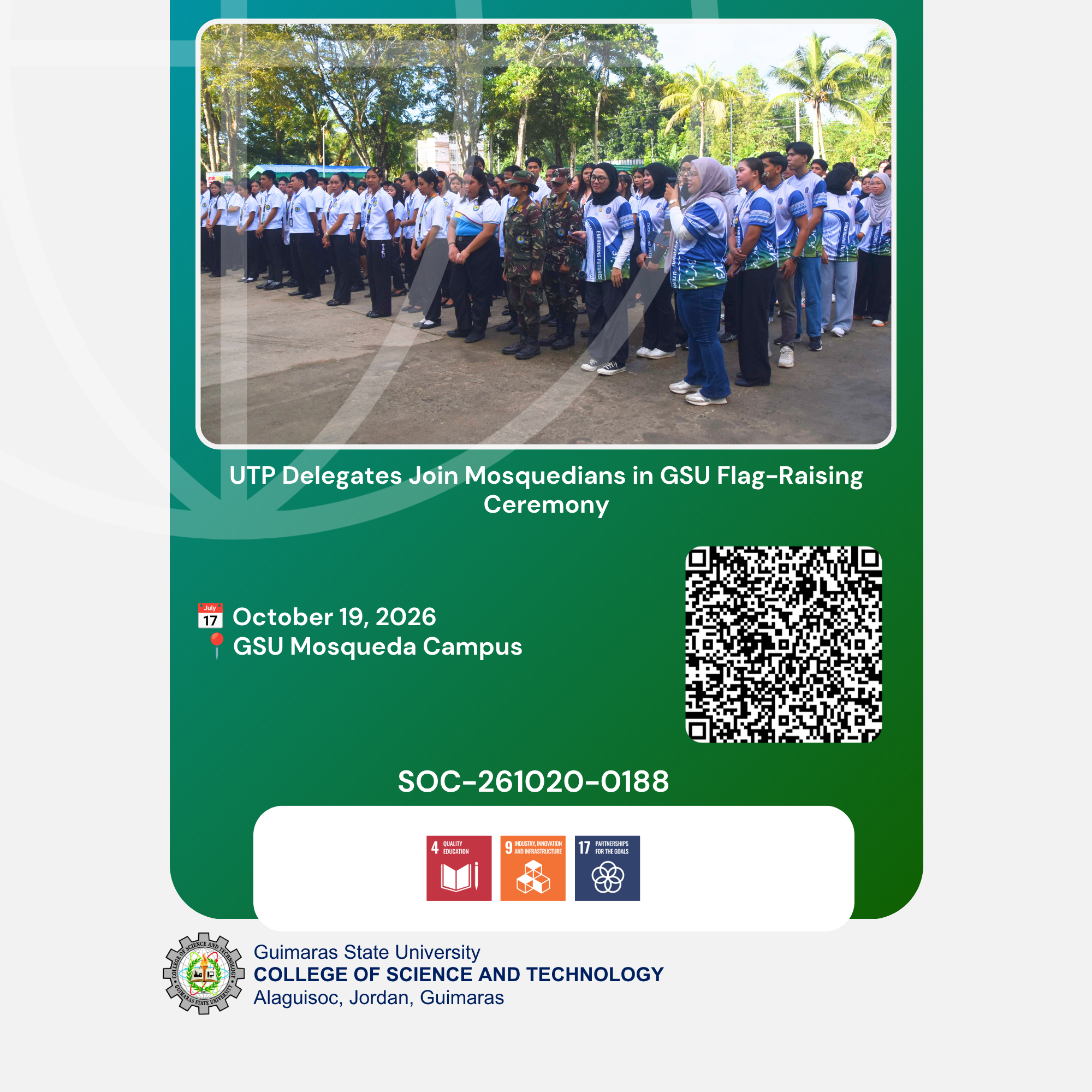 UTP Delegates Join Mosquedians in GSU Flag-Raising Ceremony